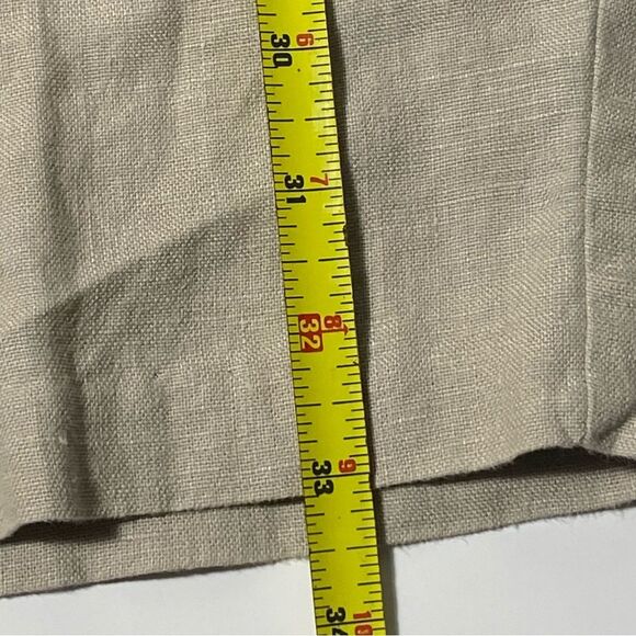John Paul Richard Outfit Petite 100% Pure Linen Tan Pants Women's Size 10P - Picture 7 of 9